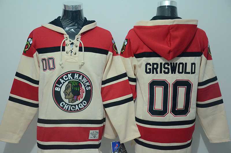 Chicago Blackhawks #00 Clark Griswold Cream Stitched Hoodie,We sell and wholesale Chicago Blackhawks #00 Clark Griswold Cream Stitched Hoodie on line form chian!